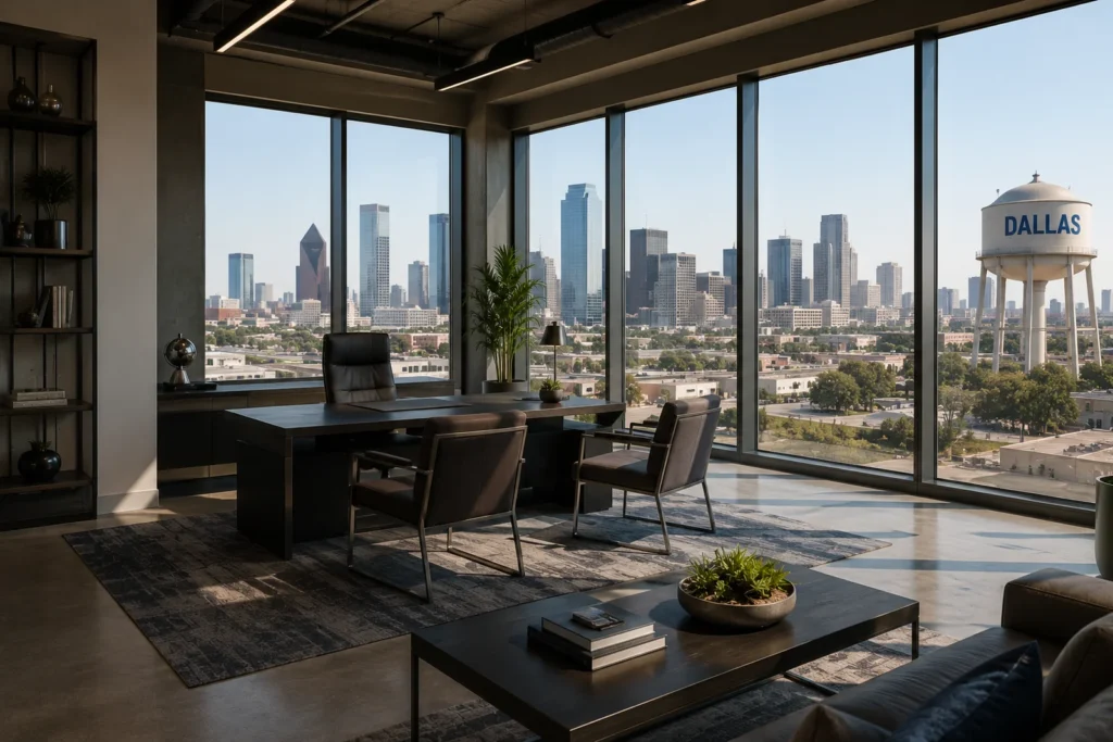 Freshly serviced modern Dallas home interior