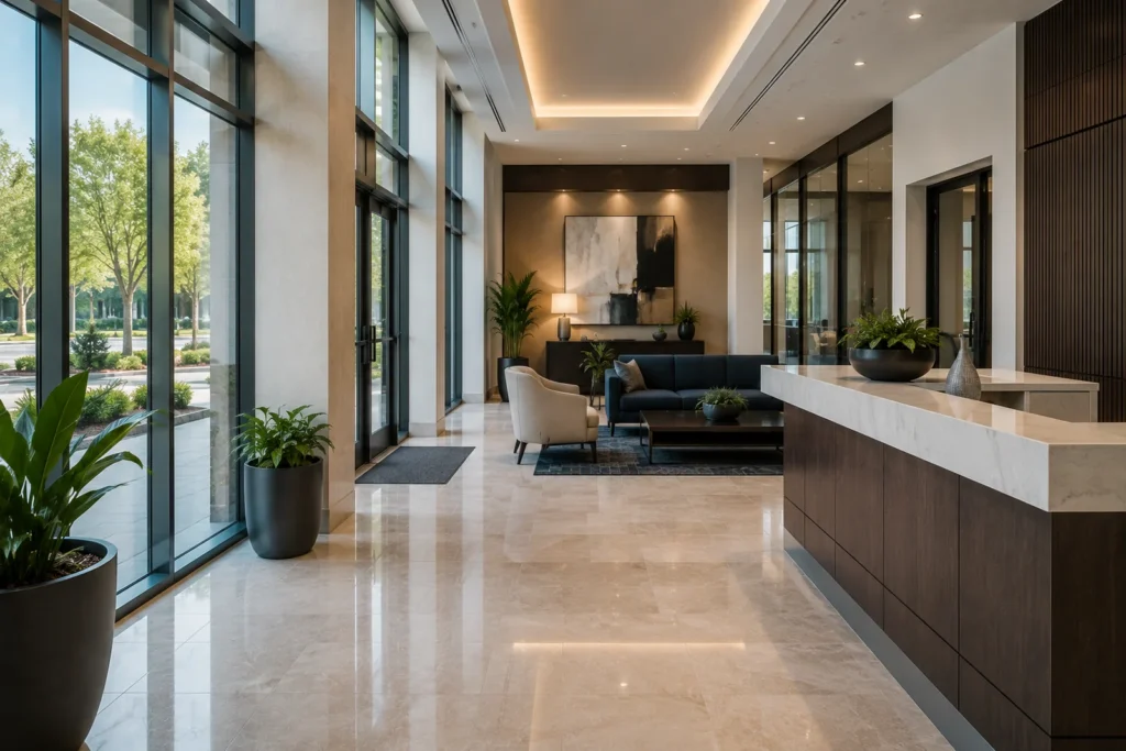 Freshly serviced modern suburban Plano office or residence