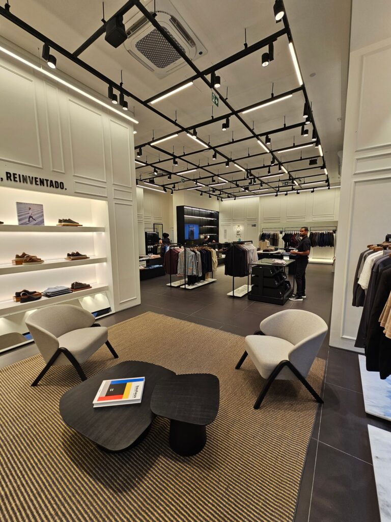Stylish modern retail store interior with organized displays