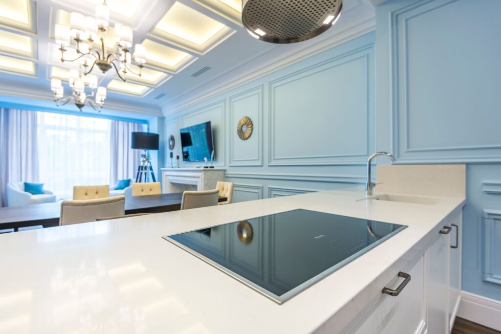 Stylish contemporary kitchen with polished finishes